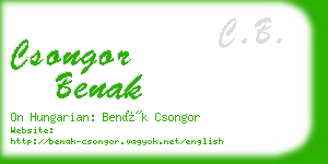 csongor benak business card